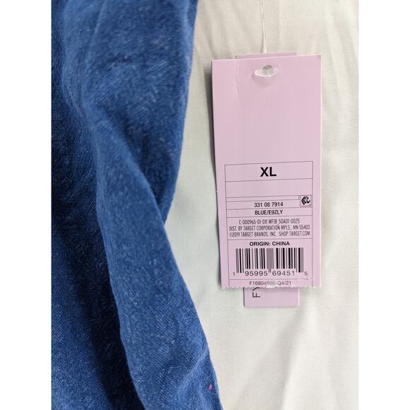 Bodycon Dress Mini Wild Fable Blue XL Sleeveless Woven Cutout Short Sundress Fun - Picture 5 of 10